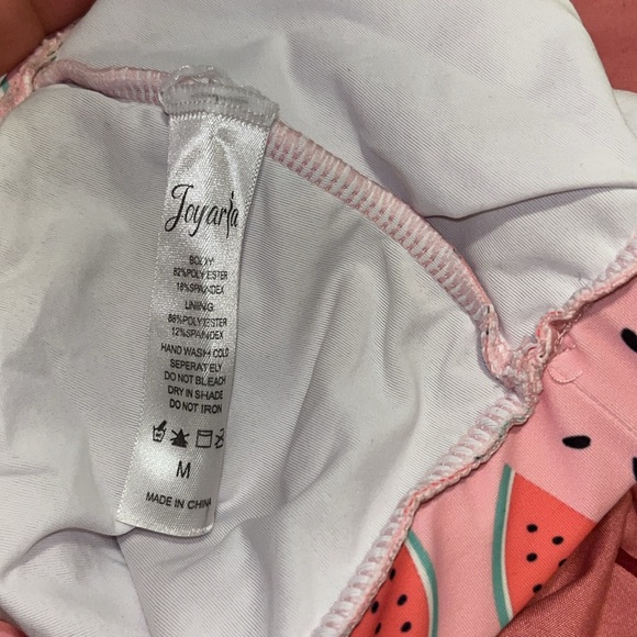 STRAWBERRY PINK HIGH-WAIST SWIMSUIT - Picture 4 of 4